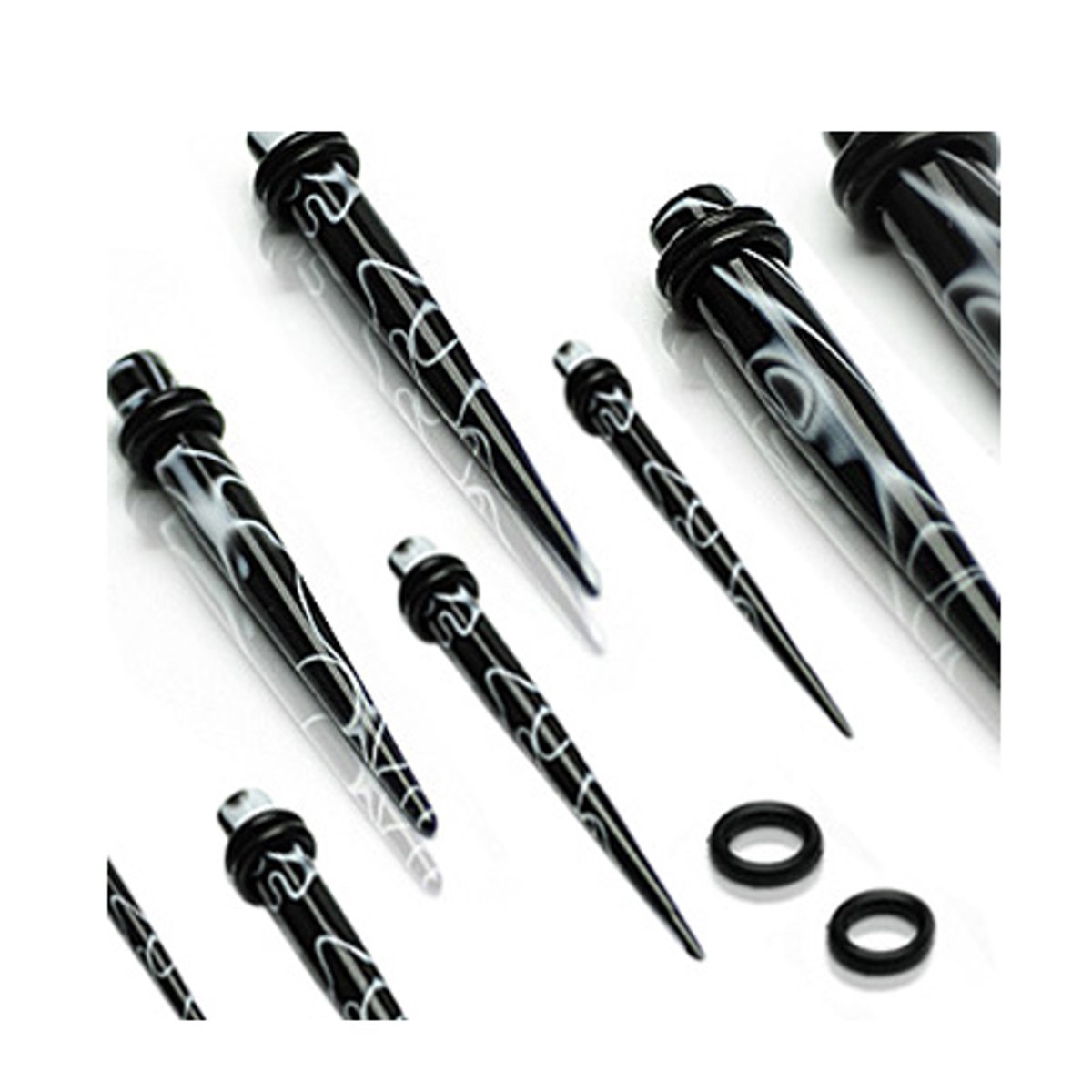 8 mm taper swirl zwart