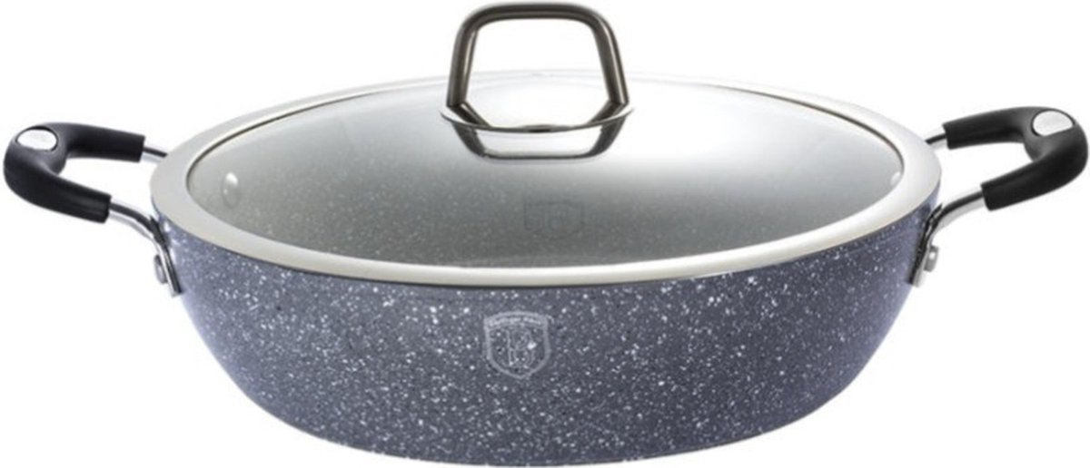 Berlinger Haus BH-1158 - ondiepe braadpan 28 cm - Gray Stone Touch Line