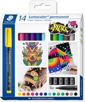 STAEDTLER Lumocolor permanent pen M 317 - set met 14 kleuren