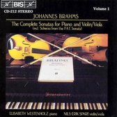 Elisabeth Westenholz & Nils-Erik Sparf - Brahms: Complete Sonatas For Piano And Violin/Viola Vol. 1 (CD)