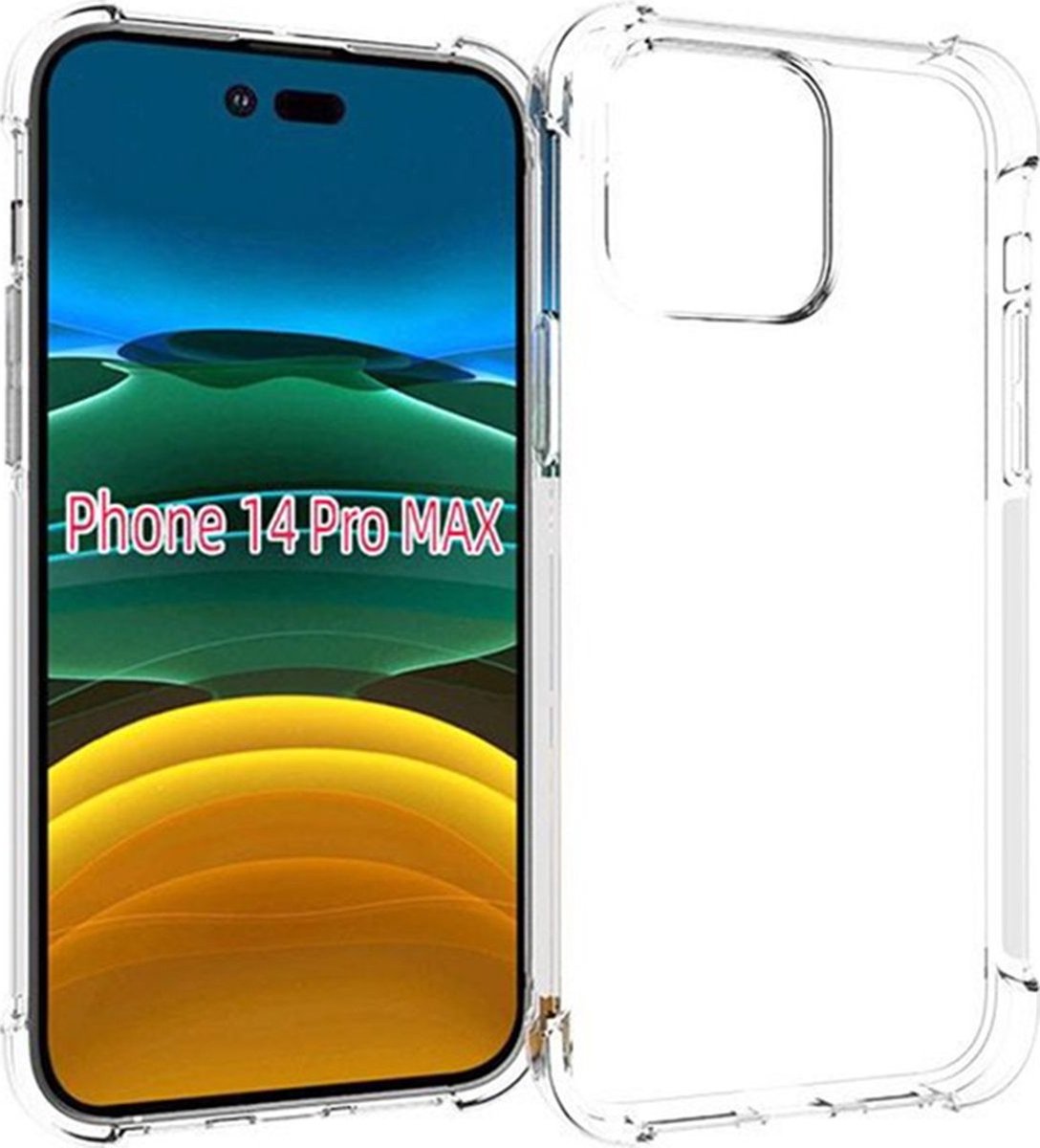 Mobigear Doorzichtig Hoesje geschikt voor Apple iPhone 14 Pro Max Telefoonhoesje Flexibel TPU | Mobigear Cushion Backcover Shockproof | Doorzichtig Telefoonhoesje iPhone 14 Pro Max | Schokbestendig iPhone 14 Pro Max Telefoonhoesje | Anti Shock Proof