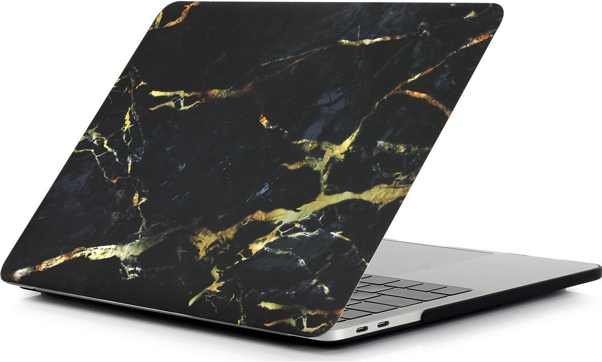 Mobigear Marble - Apple MacBook Pro 16 Inch (2021-2023) Hoes Hardshell MacBook Case - Zwart / Bruin