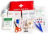 Jouw medische shop™ - EHBO kit - EHBO - 39 delige EHBO set - EHBO kit auto - Reis kit - Verbanddoos - Eerste hulp - Outdoor - Reisformaat compact - Verband - Schaar - Alcohol pads - Tourniquet - Tape - Veiligheidsspelden - Gaas - Pincet - Handleiding