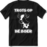 T-Shirt Knaller T-Shirt|Trots op de boer / Boerenprotest / Steun de boer|Heren / Dames Kleding shirt Koe|Kleur zwart|Maat XL