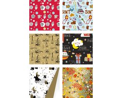 Product afbeelding van Kangaro cadeaupapier - Sint - 70 x 200 cm - assorti - 60 rol - K-95921