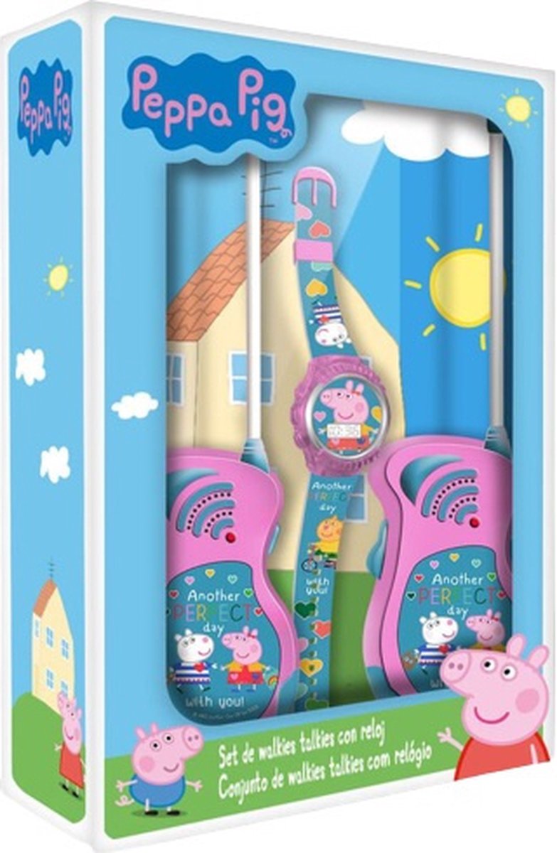 Nickelodeon Walkie Talkie Peppa Pig Junior Roze/blauw 3-delig