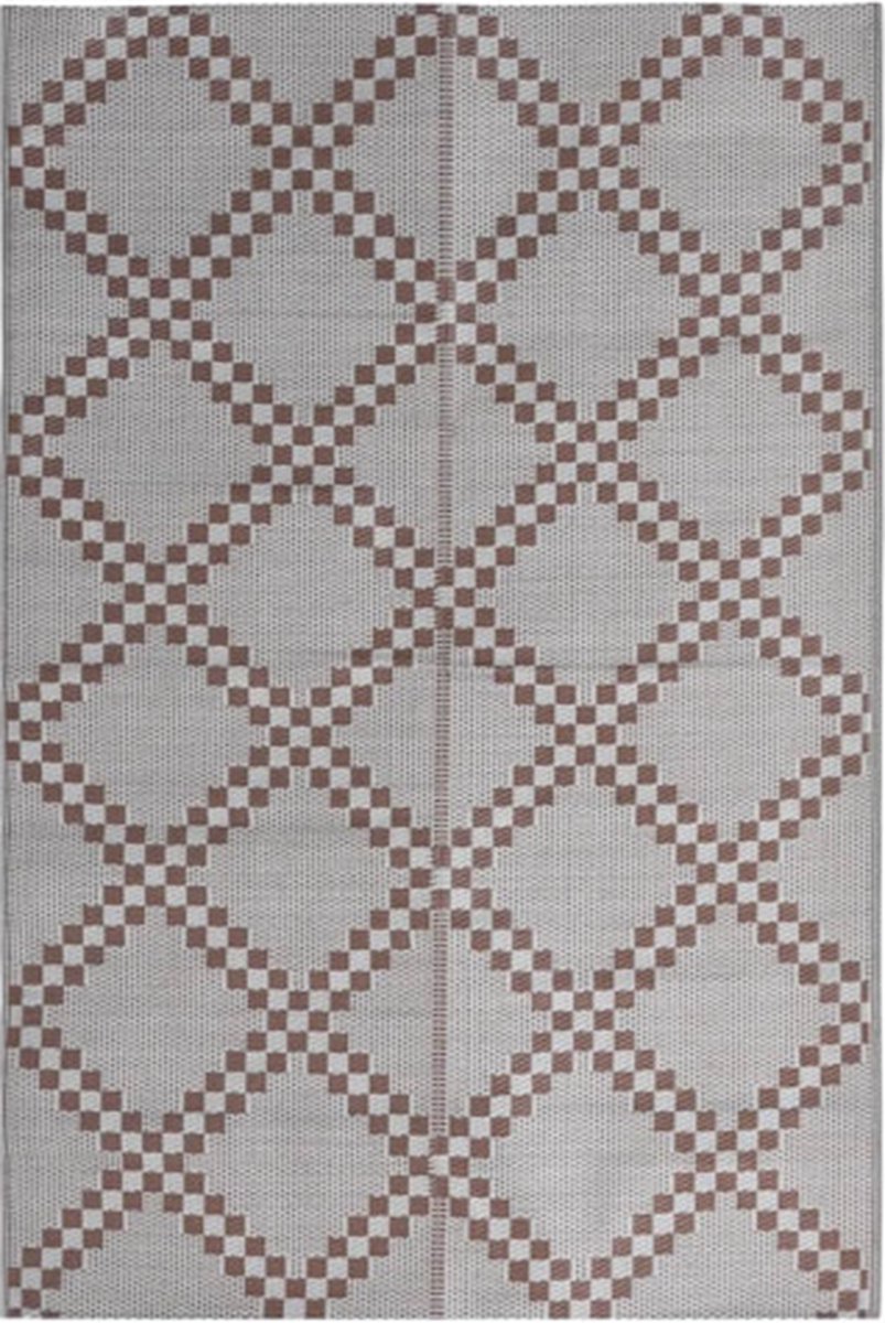 vidaXL - Buitenkleed - ARAKIL - 140x200 - cm - polypropeen - bruin