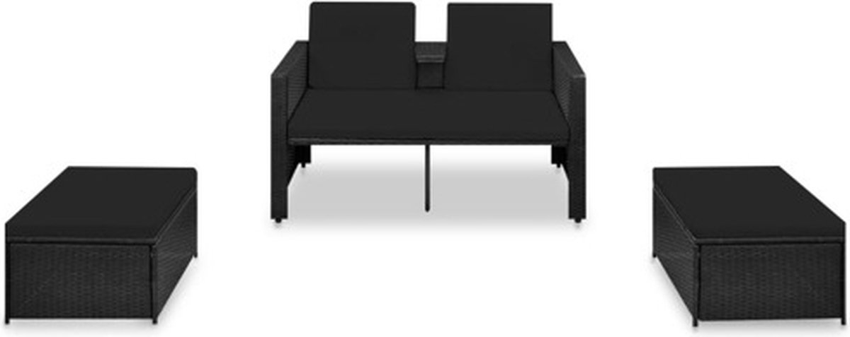 Vidaxl Tuinset Zwart Meubelset