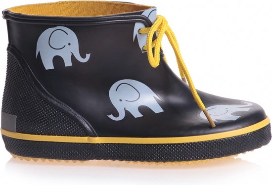 Botte de pluie basse pour enfant noire à imprimé éléphant 26