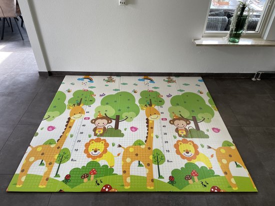 Foto: Speelmat baby kinderen speelkleed xl foam opvouwbaar dubbelzijdig 180x200cm