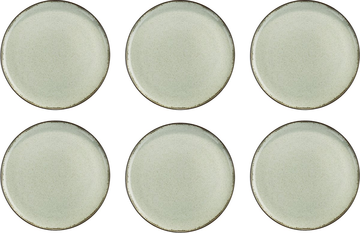 Cactula Kitchen Trend servies  Zeegroen Ocean 24 cm bord set van 6