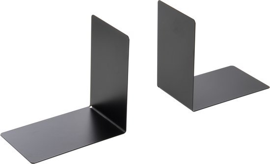 Westcott boekensteun - metaal - 90 x 140 x 140 mm - zwart - 2 stuks - AC-E10244