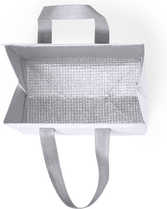 Koeltas - Lunchtas - Koeltasje lunch - Isolatie - Volwassenen - Dames - Heren - Klittenbandsluiting - 23 x 29 cm - Kunststof - Aluminium - wit van KOEL — afbeelding 5