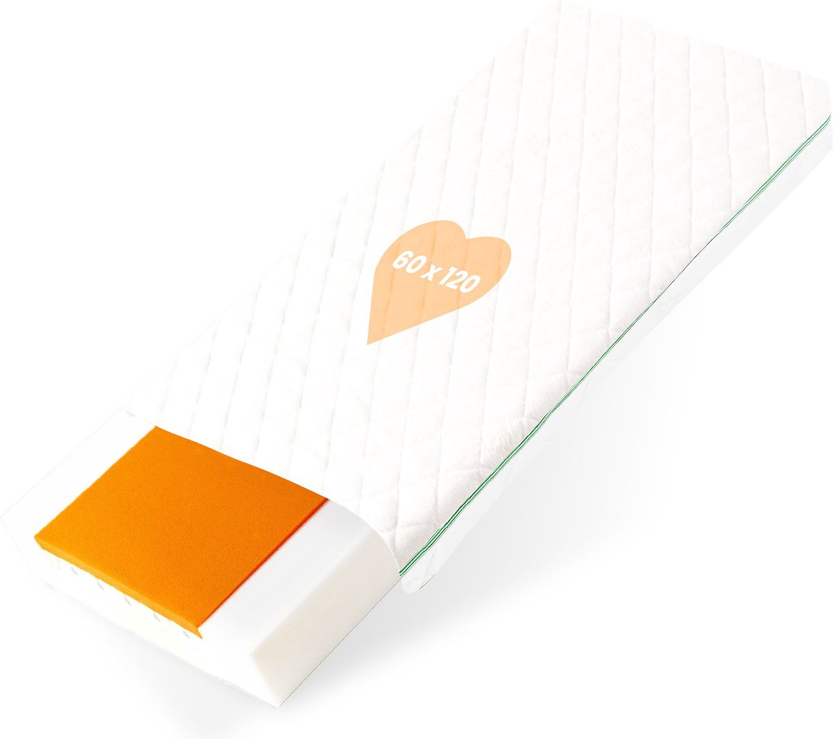 Kinderbettmatratze Visco II , 60x120x11cm , Matratze für Kinderbett , Thermoelastische Memory Foam , Schaumstoff Baby und Kindermatratze , waschbarer Aloe Vera Bezug Standard 100 by Oeko-TEX Kinderbettmatratze Visco II , 60x120x11cm , Matratze für Kinderbett , Thermoelastische Memory Foam , Schaumstoff Baby und Kindermatratze , waschbarer Aloe Vera Bezug Standard 100 by Oeko-TEX