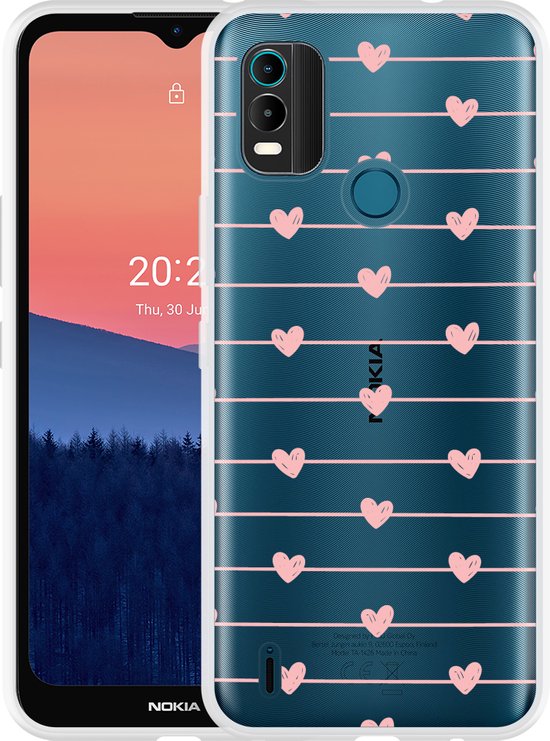 Custodia Per Nokia C21 Plus + Vetro Temperato - Cover Morbida TPU Navy, Antiurto, Antigraffio, Bordi Rialzati, Slim Fit, 30 Giorni Di Reso