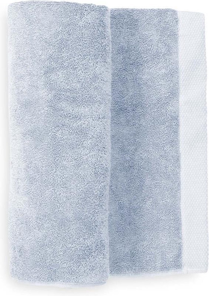 Heckett & Lane 2-pack katoen strandlakens ijsblauw - 90x180 - luxe uitstraling - huidvriendelijk en duurzaam