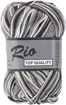 Rio Multi zwart grijs - gemêleerd katoen garen - 5 bollen