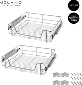 Milano Luxurious®- Schuiflades keukenkast – Lade Organizer – Draadmanden – Opberger - Opbergsysteem – 45 cm – 2 stuks