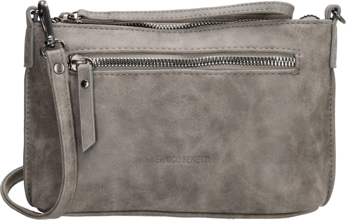Enrico Benetti Schoudertasje/Clutch 66907 Zoë Grijs