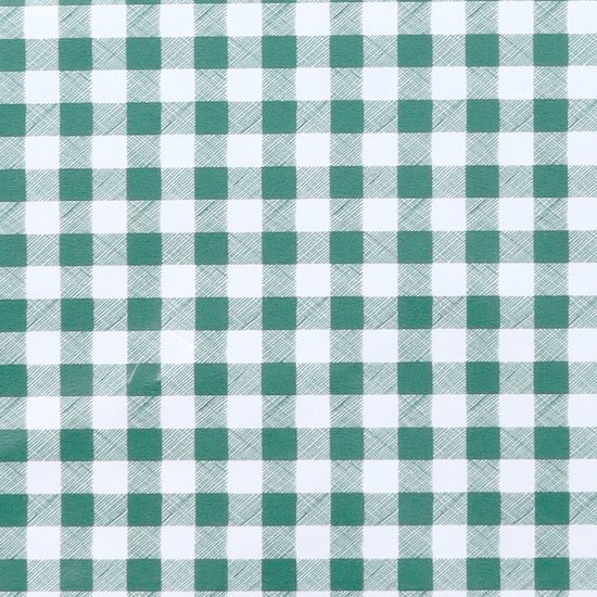Nappe Raved / Nappe carreaux fermiers / Vichy Vert / Wit 140 cm x 290 cm - PVC - Lavable
