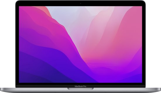 Apple MacBook Pro Apple M M2 Laptop 33,8 cm (13.3") 8 GB 512 GB SSD Wi-Fi 6 (802.11ax) macOS Monterey Grijs