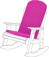 Premium Garden Coussin de siège de chaise Adirondack de qualité supérieure Pneus sécurisés Rempli de mousse résistant à l'eau Housse à glissière douce, durable et confortable