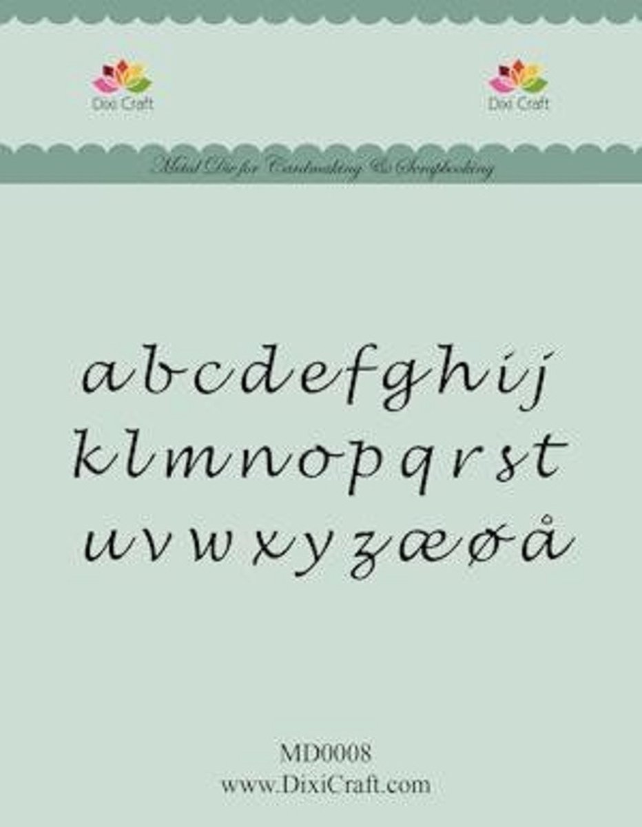 Dixi Craft - Die - Alfabet - MD0008