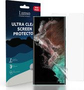 Lunso - Duo Pack (2 stuks) Beschermfolie - Full Cover Screen Protector - Geschikt voor Samsung Galaxy S22 Ultra