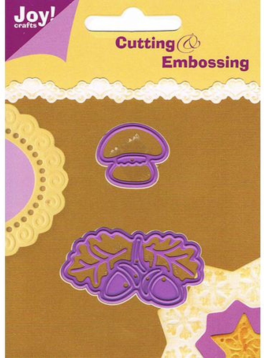 Joy Crafts - 6002-0058 - paddestoel/eikenblad