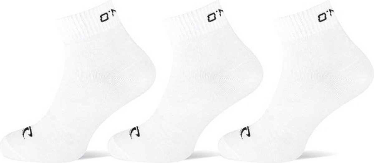 O’Neill unisex 3P quartersokken Wit