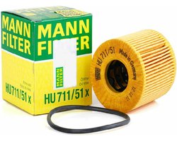 MANN-FILTER Oliefilter HU 711/51 x | OEM 1109CL | 6G9Q6744AB | LR004459 | Peugeot 207 308 II, Citroën C4 Picasso C5 II DS4, Ford Transit Mk7, MINI Cooper R55 R56 R57 R58 R60 R61, Land Rover Freelander 2 Evoque