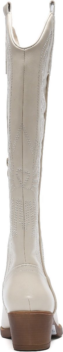 Smile Favorites® Dames Cowboylaarzen - Beige - Imitatieleer - Maat 37