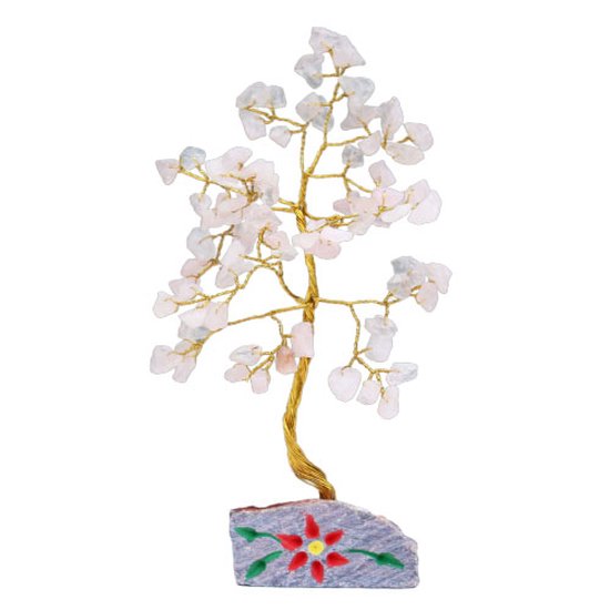 Rozenkwarts Kristalboom des Levens - Chakra Boom Handgemaakte Edelsteenboom - Feng Shui Decor, Geluksgeldboom Bonsai - Roze Helende Kristallen voor Spirituele Wijsheid, Welvaartsgeschenk