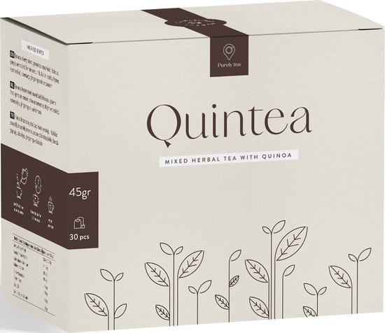 Purely tea - kruidenthee - Quintea | AFSLANKTHEE | vochtafdrijvend | vetverbrandend | minder hongergevoel | snellere metabolisme | boost | DETOX thee | detoxthee | vet verbrandend | vocht afdrijven | vermindert hongergevoel | afvalthee | afslank thee