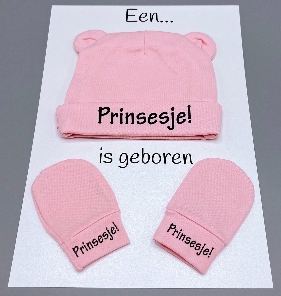 Goedkoopste kraamcadeau brievenbus - baby muts - baby handschoenen - rechtstreekse verzending - geboorte - prinsesje