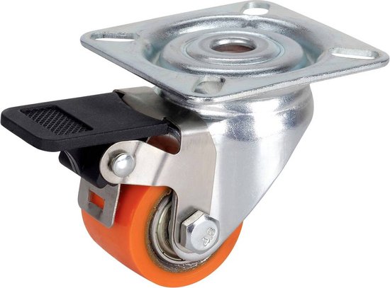 TARROX Zwenkwiel TPE met plaat en rem 80 mm kopen