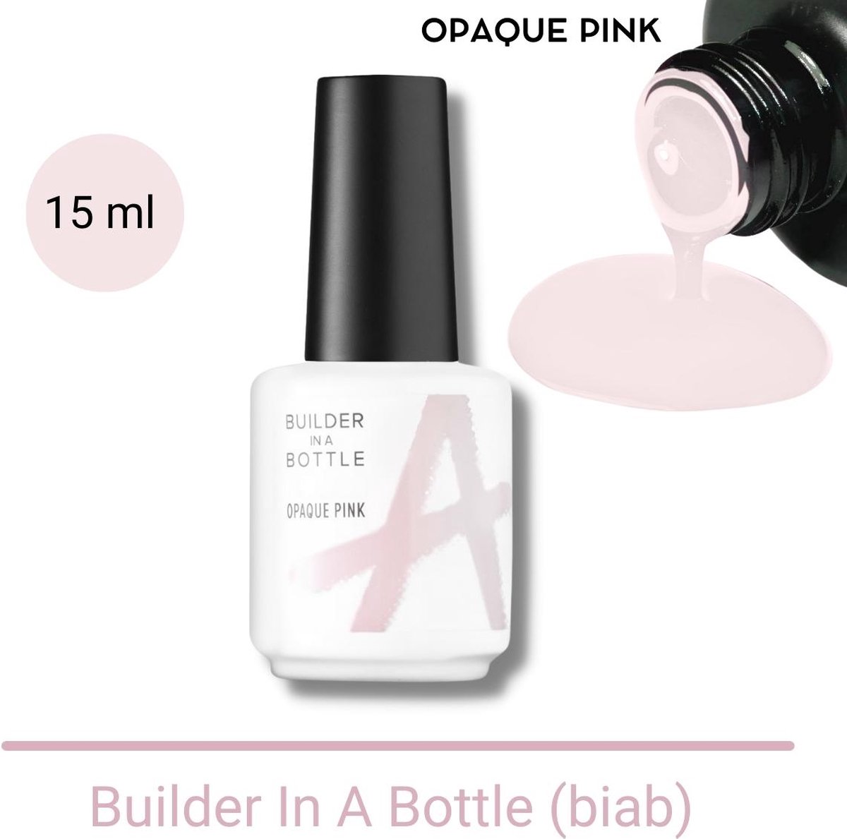 GUAPÀ® BIAB Builder Gel In A Bottle | BIAB Nagellak | Gelnagels Starterspakket | Nagellak | Gellak Pink | Builder Gel | biab | 15 ml Opaque Pink