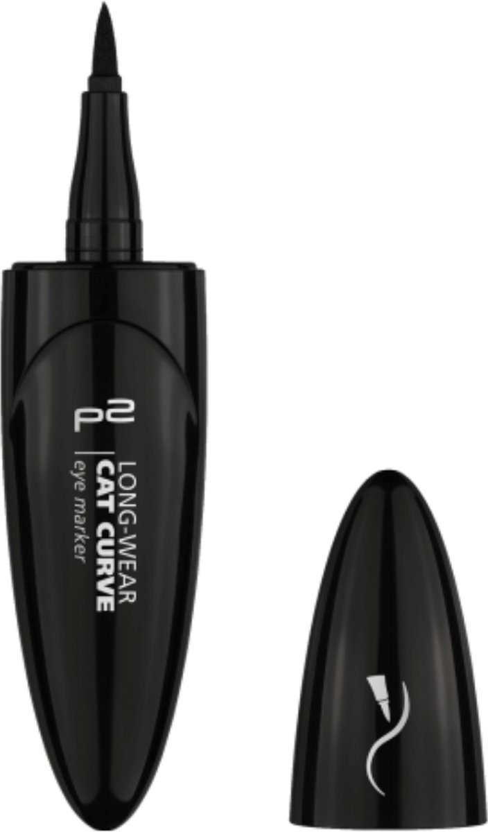 P2 Cosmetics Eyeliner - Long Wear Cat Curve Eye Marker Eyeliner Zwart Waterproof