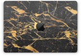 Macbook Pro 16'' [2021 Avec puce Apple M1] Skin Marble Zwart/ Jaune - 3M Sticker