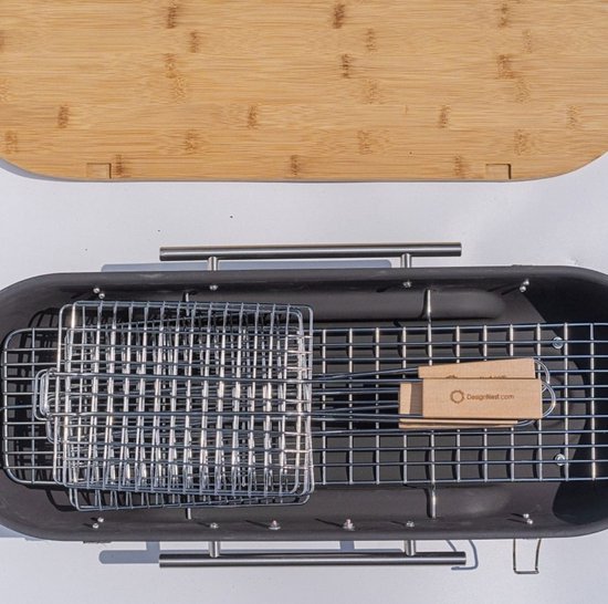 Designnest Flip Grill BBQ Gemakkelijk mee te nemen barbecue met draaibare roosters en geïntegreerde snijplank van Designnest — afbeelding 2
