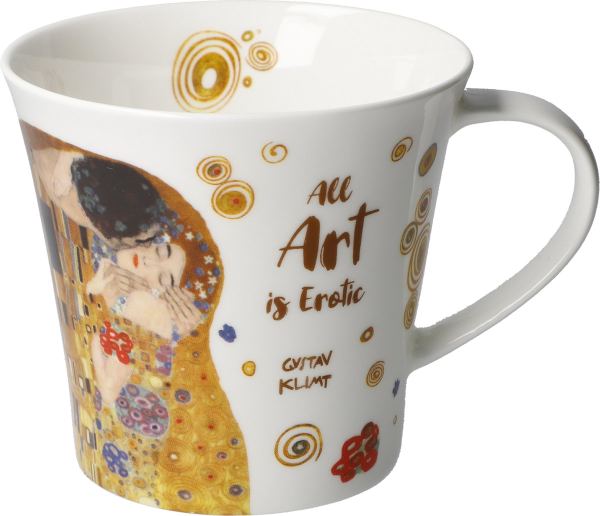 Goebel - Gustav Klimt | Koffie / Thee Mok All Art is Erotic | Beker - porselein - 350ml
