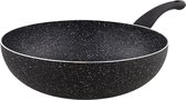 Wokpan - Granieten wokpan - Ø 28 cm - 3 Laags coating - Geschikt voor alle warmtebronnen - Anti aanbak