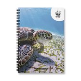 MOYU Ringband A5 - Hardcover - WWF Schildpad - Uitwisbaar Notitieboek - Duurzaam Steenpapier