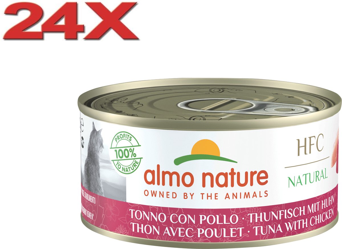 Almo Nature Almo Nature HFC - Kattenvoer - Tonijn & Kip - 24x150gr