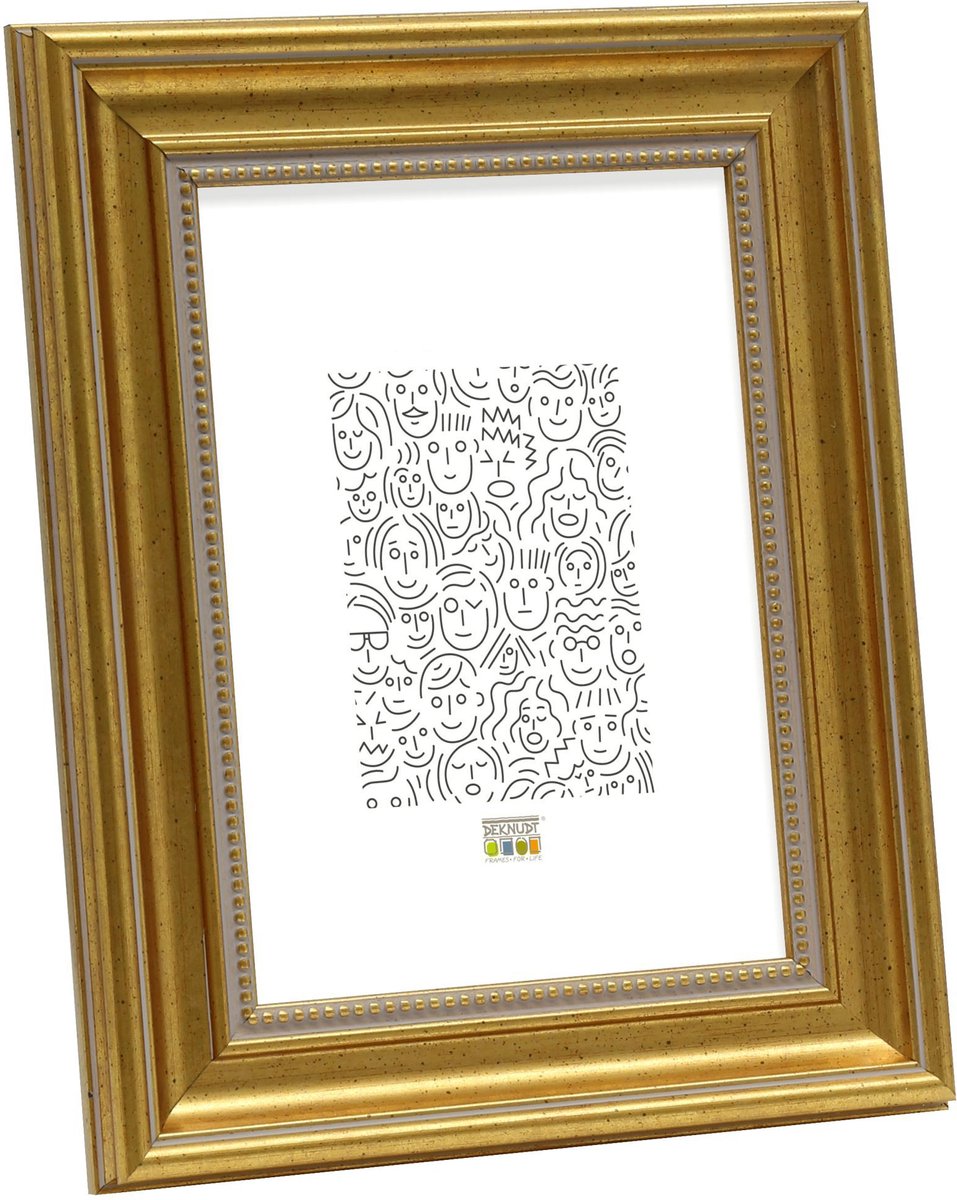 Deknudt Frames fotolijst S45HA1 - goudkleur - parelbiesje - foto 20x28
