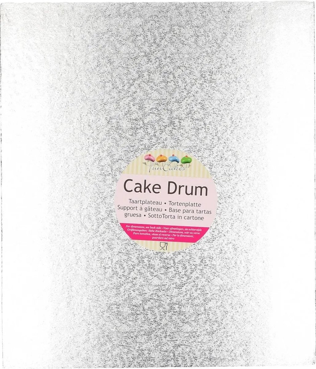 FunCakes - Cake Drum - Rechthoek - 35,5 x 30,5 cm - Zilver