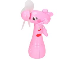 Waterspray ventilator - giraffe - roze - voor kinderen - waterverstuiver - zomerventilator - 15 cm