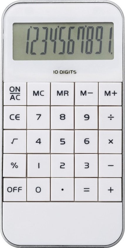 Bureau rekenmachine wit 12 cm - Kantoor calculator - Bureaurekenmachine -  Kantoor... | bol