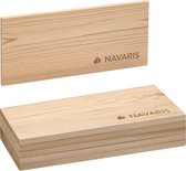 Navaris 6x rookhout voor barbecue - Set van 6 houten rookplanken - 30x15 cm - Van cederhout