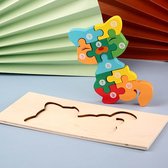 Femur Houten Kinderpuzzel – Kat - Poes -Dieren Puzzel – 3D Puzzel – Goed voor de Ontwikkeling – Montessori Speelgoed – Kinderspeelgoed